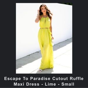 Vici lime green dress size small